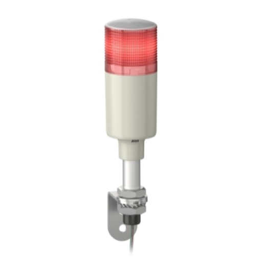 Baliza de sinalização monolítica, Harmony fácil XVG, 60mm, vermelho, luz intermitente, sinal sonoro, mont. em tubo de alum. curto e sup. em L, IP23