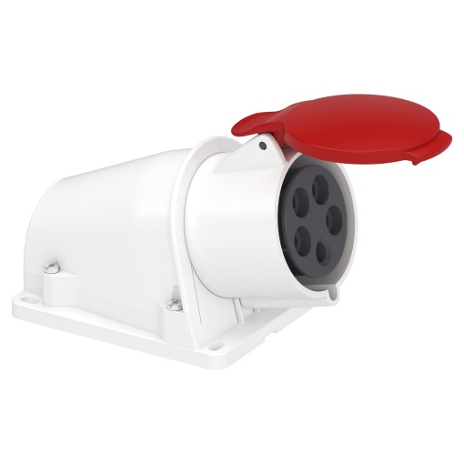 PratiKa socket - screw - angled - 32A - 3P  N  E - 380...415 V AC - wall