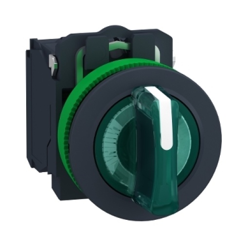 selector flush   luminosous verde 3 posições fijas 24v ca  d
