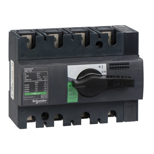 Interruptor seccionador Interpact INS125 - 4 pólos - 125 A