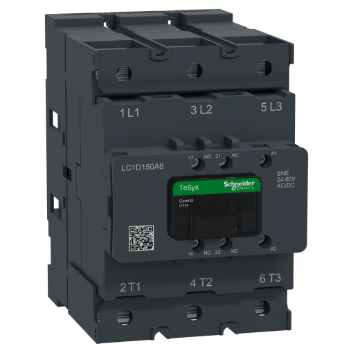 Contator, Tesys Deca Advanced, 3P 3NO, AC-3AC-3e, 440 V, 150 A, bobina de 24-60 V CACC, terminais em anel ou barras