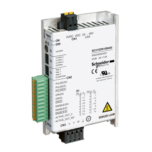 Accionamento controlo do movimento motor passo-a-passo  - SD315 - direcção do pulso sem oscilador