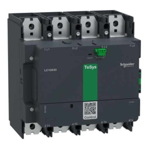 Contator de alta potência, TeSys Giga 800,4P 4NO, AC-1  440V 1050A, versão padrão, bobina de banda larga 100-250V ACDC