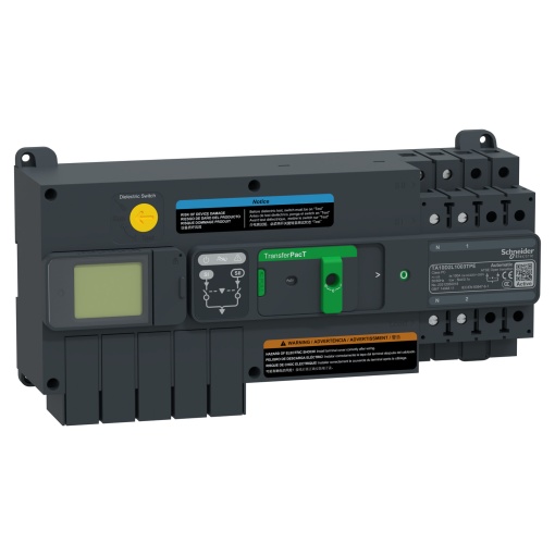 TransferPacT Active Automatic, 100A, 230VAC, 2P, LCD, tamanho de 100A