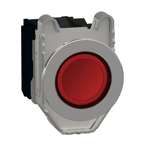 botão flush   luminosous  vermelho  120v ac led 1no 1nc