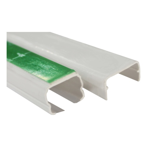 Dexson - mini calha - 20x12 mm - 1 compartimento - adesivo - PVC - branco