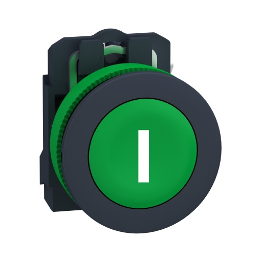 botão flush  verde com marcação i 1na