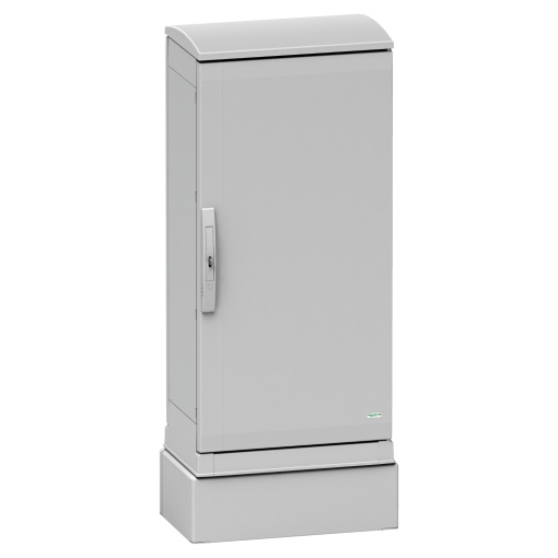 Polyester glassreinf. plinth for encl. PLAZT74 front opening IP44-IK10 RAL7035