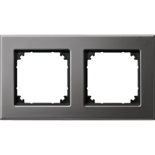 Quadro, metal Merten M-Plan, 2 elementos, rhodium cinza