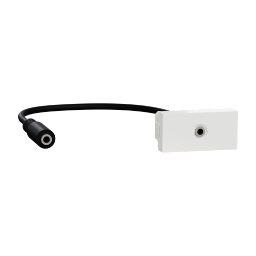 Nova Unica - Tomada Minijack 3,5 mm 1 mód. - Branco