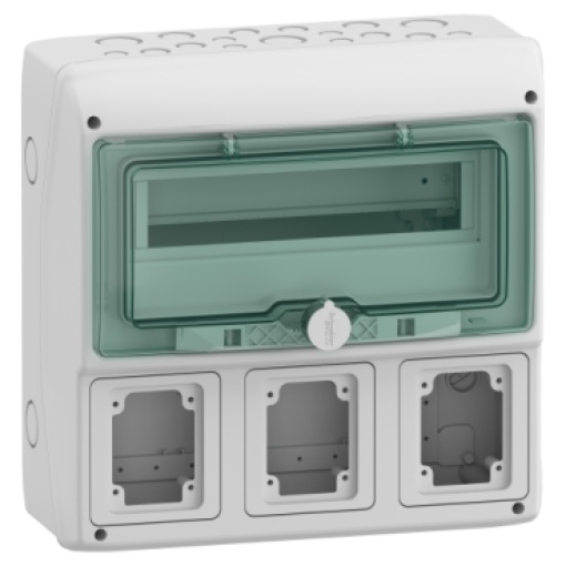 Mureva - Quadros para tomadas - 3 aberturas - 1x12 módulos