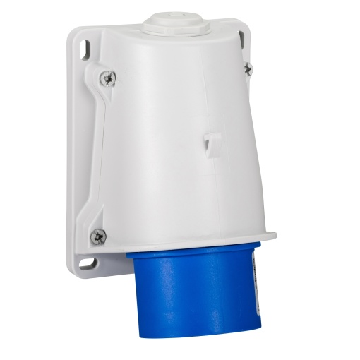 Ficha PratiKa - inclinada - 16 A - 3P  N  E - 200...250 V CA - IP44 - para montagem na parede