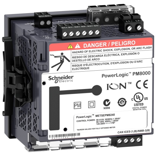 PowerLogic PM8000 - Contador de medida intermédio de painel PM8240 - Certificação MID