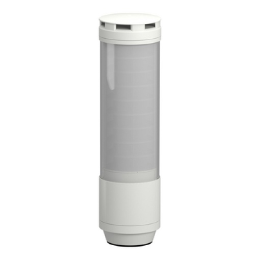 Torre luminosa monolítica inteligente, Harmony Pro XVTS, Ø70mm, 9 segmentos de luz, ligação M12 IO-Link, com campainha em branco