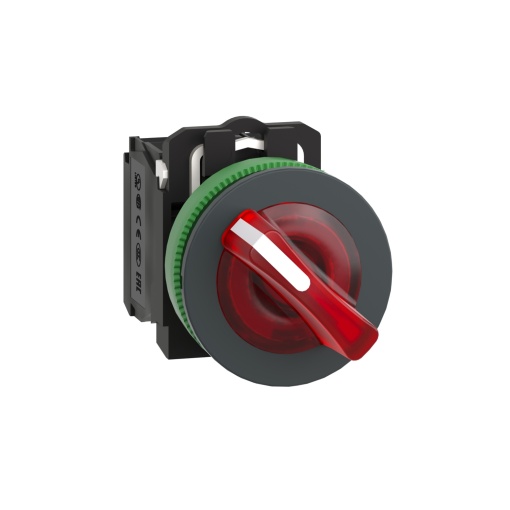 selector flush   luminosous  vermelho  2 posições fijas 24v ac  dc