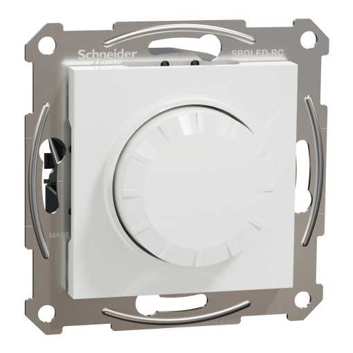 Regulador rotativo, Asfora, Multiwire, LED, 230 V, 370 W, sem quadro, branco