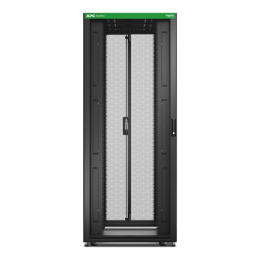 Easy Rack 800 mm  42U  1000 mm, com teto, rodas, pés e 4 suportes, sem paineis laterais, parte inferior, preto