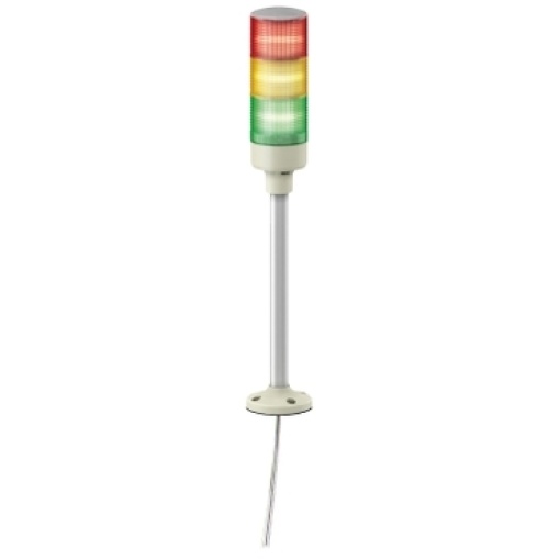 Baliza de sinalização monolítica, Harmony XVG, 60mm, verde laranja vermelho, luz fixa, sinal sonoro, placa de fixação de montagem em tubo de alumínio
