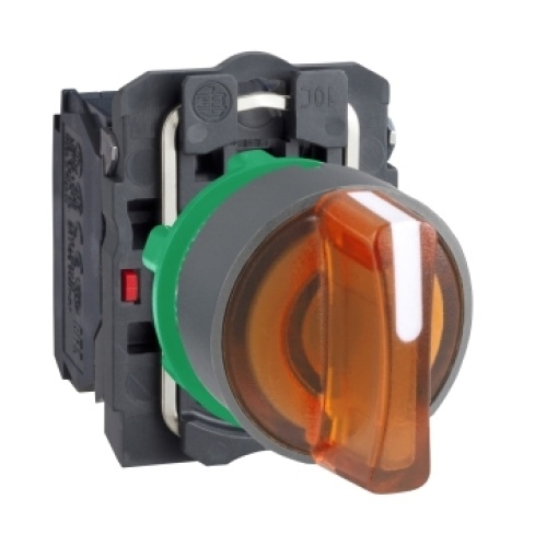 Selector  luminosous  laranja 3 posições fijas 120 vca