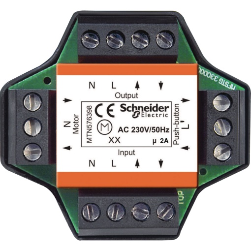 Multiple control relay for roller shutters, flush-mounted