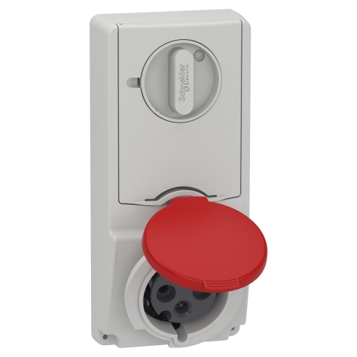 Tomada com encravamento, Mureva PK, montagem em quadro, 32 A, 3PE, 400 V, IP44