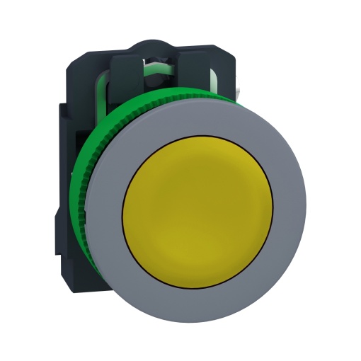 botão flush   amarelo 1na  cor cim