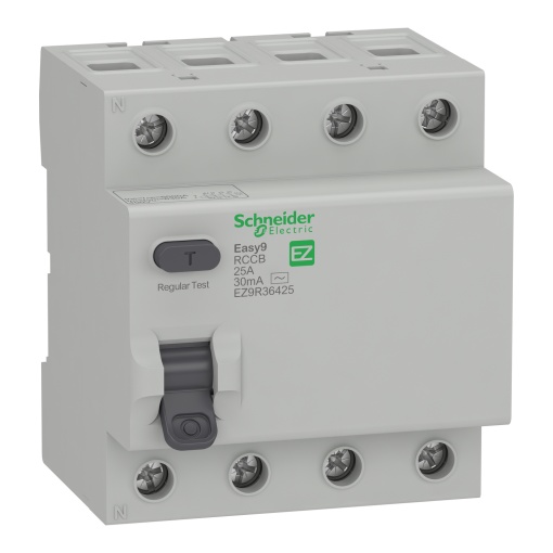 Easy9, Interruptor diferencial, 4P, 25A, tipo AC, 30mA