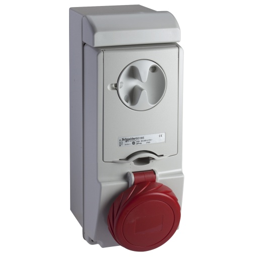 Unika interlocked socket - 32 A - 3P  E - 380...415 V AC - IP65 - wall