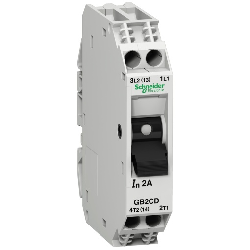 disjuntor TeSys para circuitos de comando - GB2-CD  4 A - 1 póloN - 1d