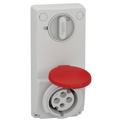 Tomada com encravamento, Mureva PK, montagem em quadro, 32 A, 3PE, 400 V, IP44