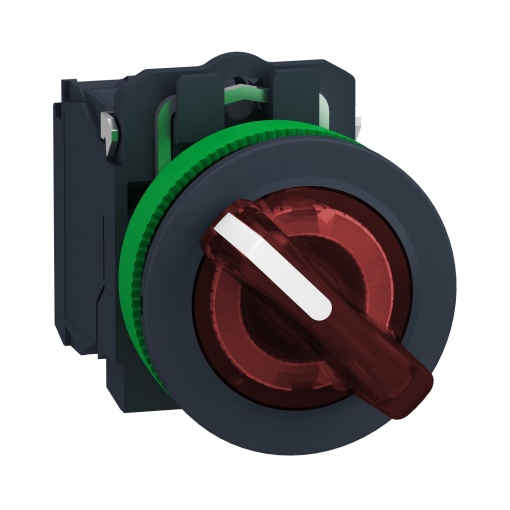 selector flush   luminosous  vermelho  2 posições fijas 120v ac 1