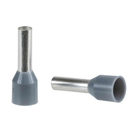 ponteira simples  tamanho longo  2,5 mm2 - cinzento