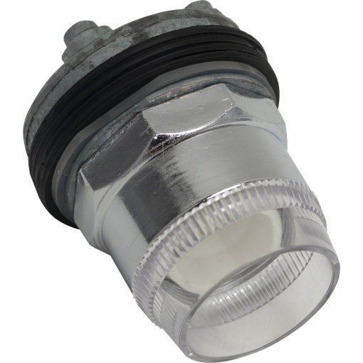 Botão iluminado, Harmony 9001K, metal, proteção em plástico embutida, sem tampa, 30 mm, retorno por mola, sem lâmpada