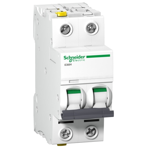 Miniature circuit-breaker, Acti9 iC60H, 2P, 16 A, C curve, 10000 A IEC 60898-1, 15 kA IEC 60947-2
