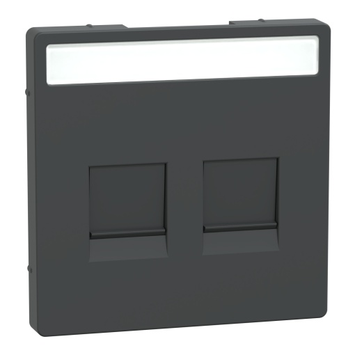 D-Life - Centro duplo RJ45 Keystone  Antracite