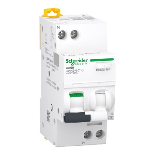 Acti9 iCV40N - disjuntor diferencial - 1PN - 16 A - C - 6000A - 30mA - tipo A