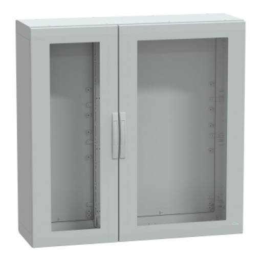 Floor standing encl. polyester vers.PLA compl.sealed 1250x1250x420 IP65 glazed