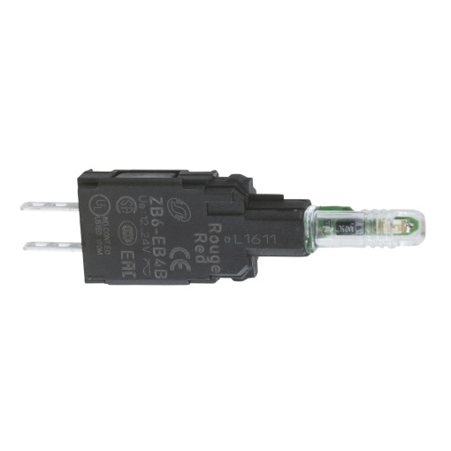 Corpo para luz piloto - zb6 - led vermelho incorporado - 12..24 v