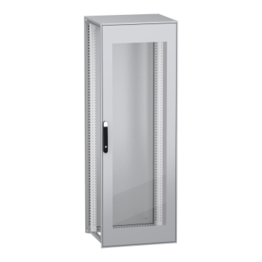 Armário elétrico modular de montagem no chão, PrismaSeT HD, aço descarbonizado, porta transparente, 2000x700x600mm, IP55