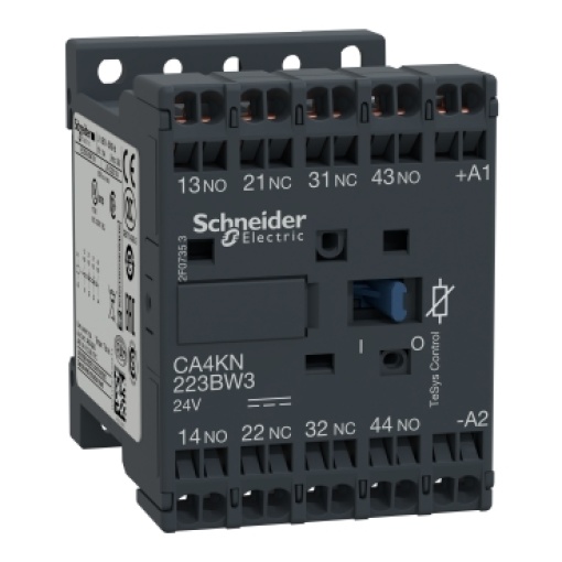 Contactor auxiliar TeSys CA4K - 2NA2NF 24VCC baixo consumo c terminais de mola