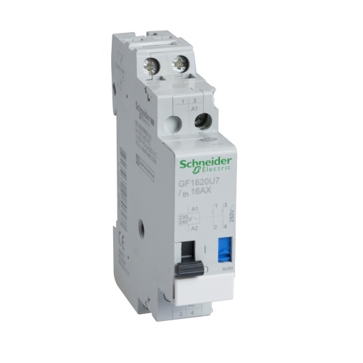 Relé de impulso, TeSys GF, CA-1, 2 polos, 16 A, 2 contatos normalmente abertos, bobina de 230 a 240 VCA, 5060 Hz