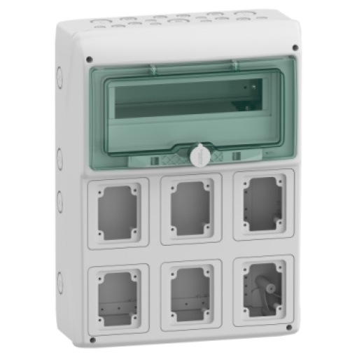 Mureva - Quadros para tomadas - 6 aberturas - 1x12 módulos