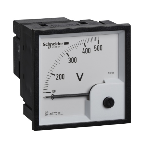 Voltímetro analógico VLT - 72 x 72 mm - 0...500 V