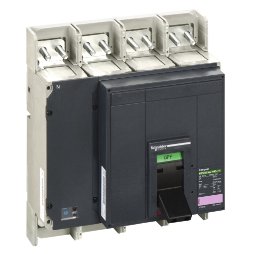 interruptor seccionador Compact NS1250 NA - 1250 A - 4 pólos - com tomadas