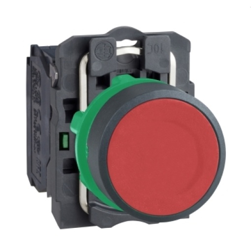 Vermelho projetando botão de pressão completa diam22 mola de retorno 1no não marcado
