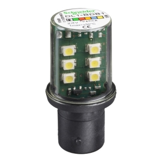 Lâmpada led branco para sinalização - ba 15d - 24 v