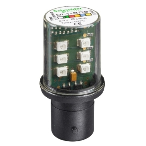 Lâmpada led verde para sinalização - ba 15d - 24 v