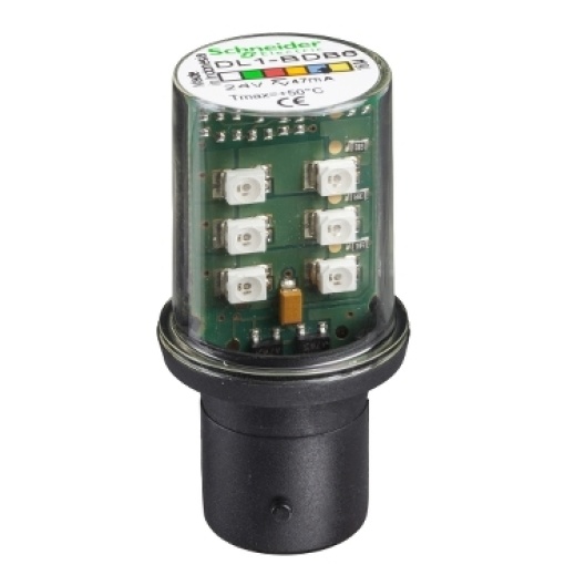 Lâmpada led azul para sinalização - ba 15d - 24 v
