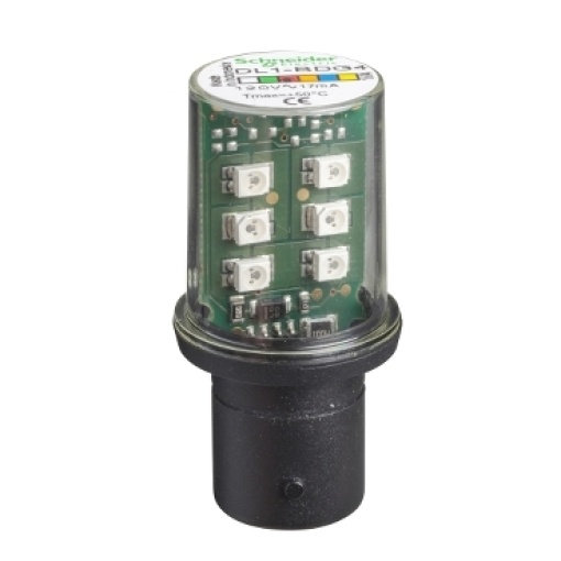 Lâmpada led vermelho para sinalização - ba 15d - 120 v