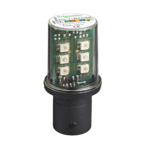 Lâmpada led amarelo para sinalização - ba 15d - 120 v